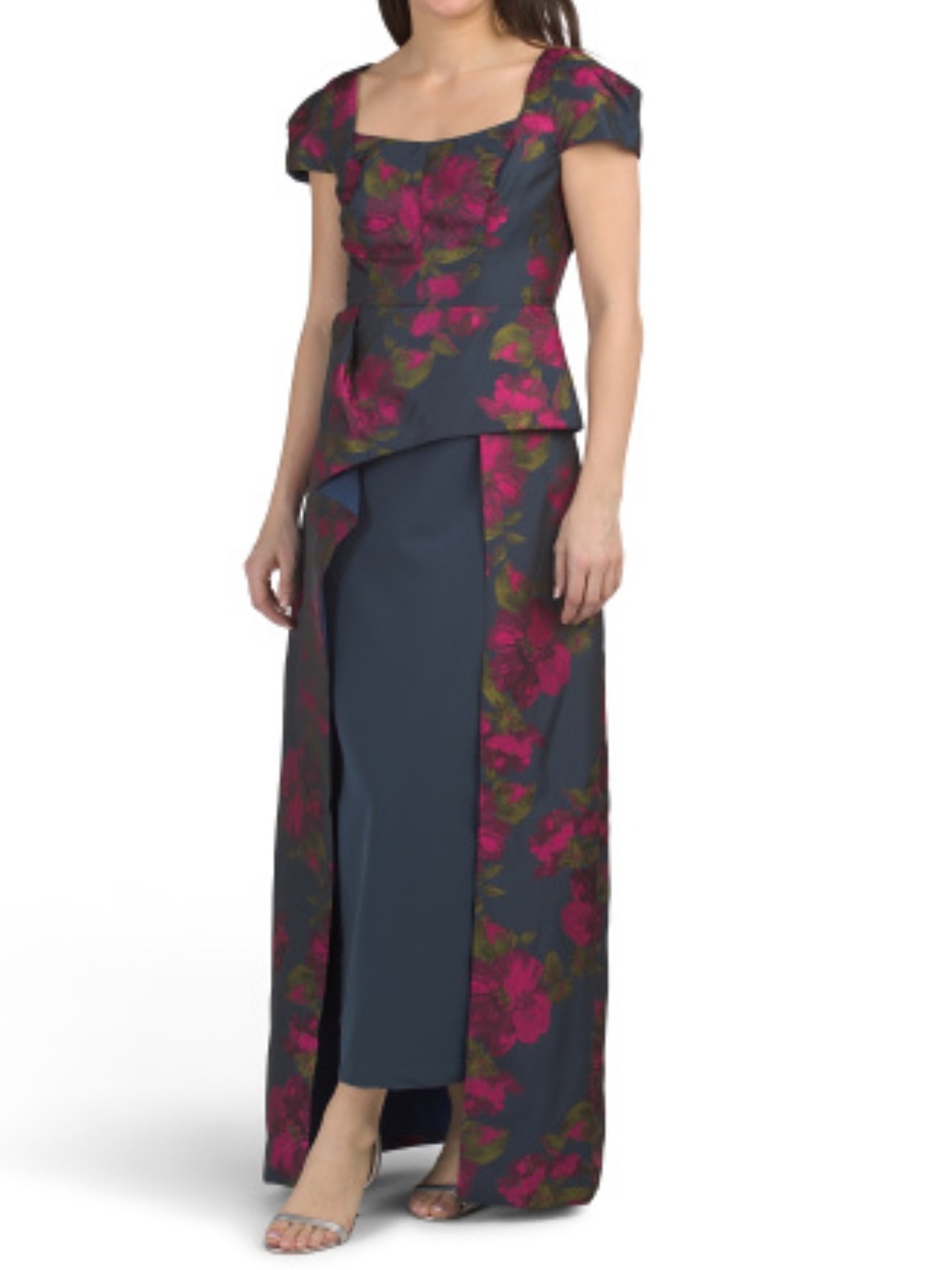 KAY UNGER Genie Floral Walk Through Maxi Dress